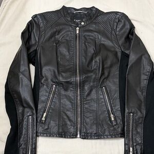 Express Faux Leather Moto Jacket / Black / Sz Medium